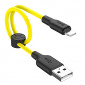 Кабель USB HOCO (X21) Plus для iPhone Lightning 8 pin (1м) (черно/желтый)