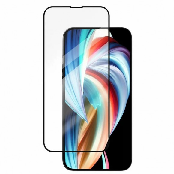 Защитное стекло для iPhone 13 mini (черный) тех пак