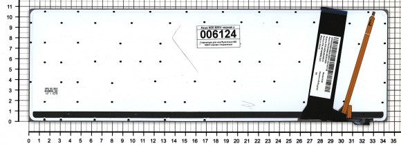 Клавиатура для ноутбука Asus N56, N56V, черная с белой подсветкой Клавиатура для ноутбука Asus N56, N56V, черная с белой подсветкой