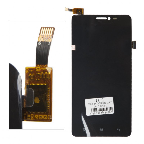 LCD дисплей для Lenovo S850 в сборе с тачскрином, 1-я категория