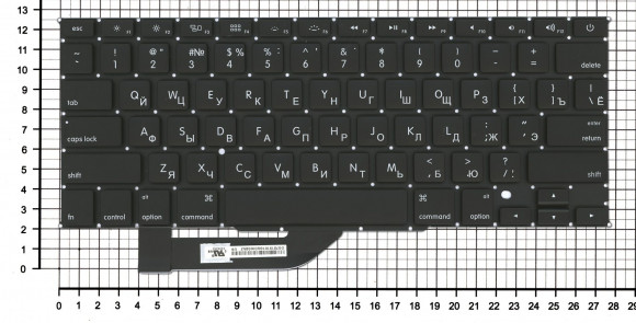 Клавиатура для ноутбука Apple MacBook Pro A1398 flat Enter