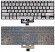 Клавиатура для ноутбука Asus ZenBook UX433FA, серебристая с подсветкой