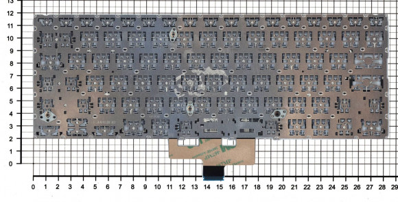 Клавиатура для ноутбука Asus ZenBook UX433FA, серебристая с подсветкой