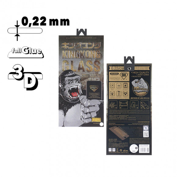 Защитное стекло для Apple iPhone 12, 12 Mini WK Kingkong 3D Curved Screen Protector WTP-050, черное