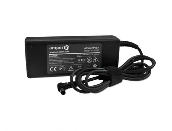Блок питания (зарядное) Amperin AI-SV80 для ноутбука Sony Vaio, 19.5В, 4.1A, 6.5pin