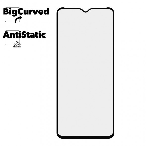 Защитное стекло для Samsung Galaxy A02 Super max Anti-static big curved glass