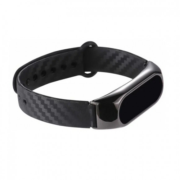 Ремешок для Xiaomi Band 5, 6 Sport силикон (черный)