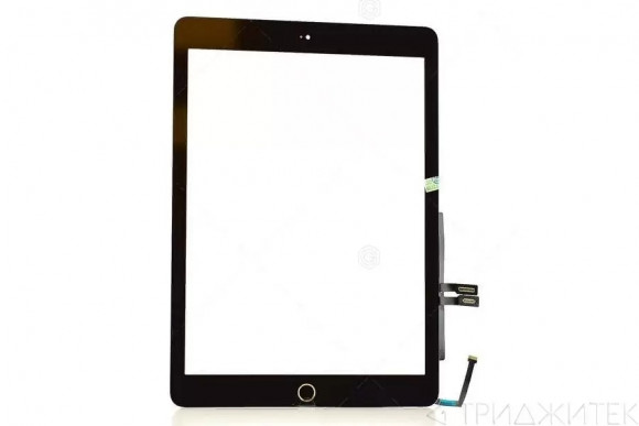 Тачскрин (сенсорное стекло) для планшета Apple iPad 6 (2018) (A1893, A1954) (HC) с черной кнопкой Home, с микросхемой, черный, 9.7