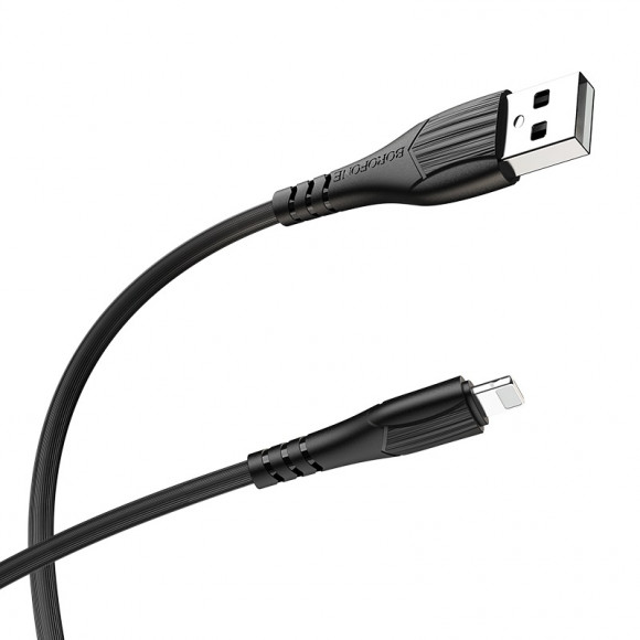 Кабель USB BOROFONE (BX37) Wieldy для iPhone Lightning 8 pin (1м) (черный)