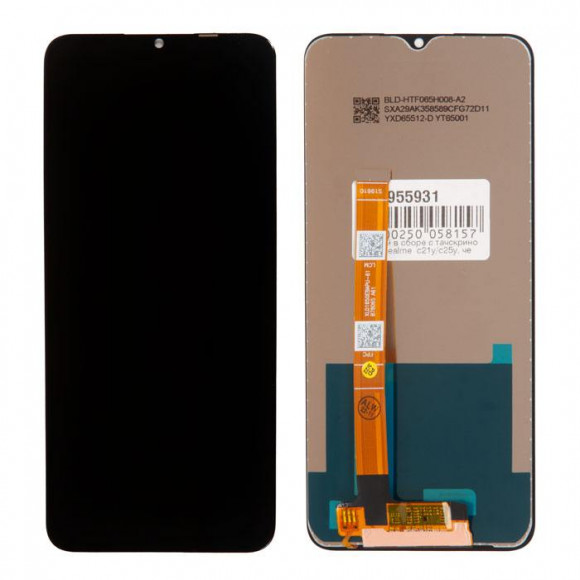 Дисплей в сборе с тачскрином для Realme c21y, c25y, черный