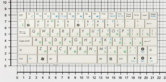 Клавиатура для ноутбука Asus Eee PC 900HA, 900SD T91, белая