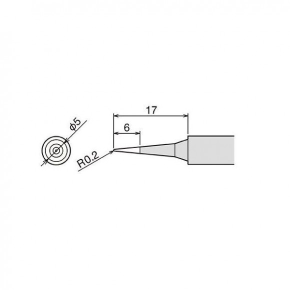 Жало для паяльника Goot PX 60RT-SB (d6.5x26mm)