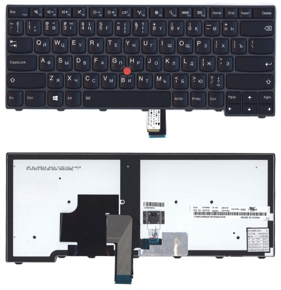 Клавиатура для ноутбука Lenovo ThinkPad T440, T440P, T440S, черная с подсветкой