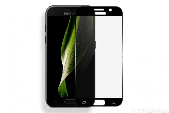 Защитное стекло 6D для Samsung Galaxy A3 2017 (A320F), черный