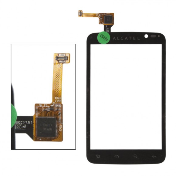 Сенсорное стекло (тачскрин) для Alcatel One Touch 928D, 928, 991, 991D, черный