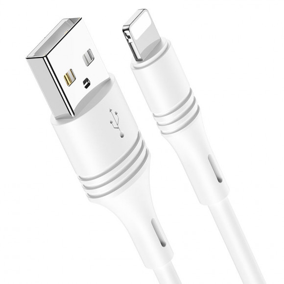 Кабель USB BOROFONE (BX43) CoolJoy для iPhone Lightning 8 pin (1м) (белый)