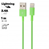 USB кабель "LP" для Apple iPhone, iPad 8-pin (зеленый, европакет)