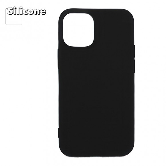 Силиконовый чехол "LP" для Apple iPhone 12 Mini TPU, черный, непрозрачный (европакет)