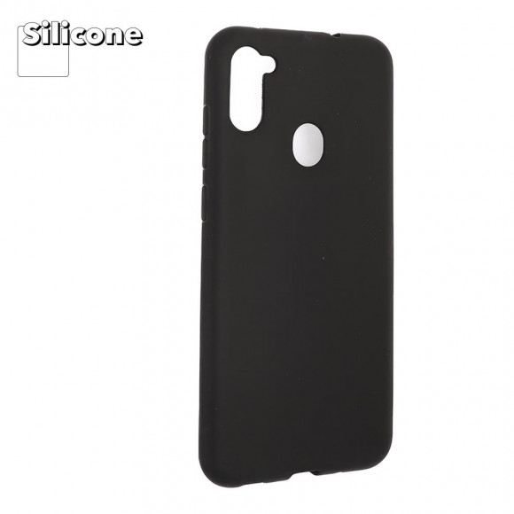 Силиконовый чехол "LP" для Samsung Galaxy M11 TPU, черный, непрозрачный (европакет)
