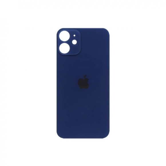 Задняя крышка (стекло) для iPhone 12 Mini (синяя)