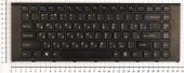 Клавиатура для ноутбука ноутбука Sony Vaio VPC-EA, черная c черной рамкой Клавиатура для ноутбука ноутбука Sony Vaio VPC-EA, черная c черной рамкой