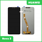LCD дисплей для Huawei Nova 3 (PAR-LX1) в сборе с тачскрином (черный) Premium Quality LCD дисплей для Huawei Nova 3 (PAR-LX1) в сборе с тачскрином (черный) Premium Quality