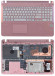 Клавиатура для ноутбука Sony FIT 15 SVF15 розовая топ-панель
