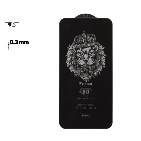 Защитное стекло Remax Emperior Series 9D Glass GL-32 для Apple iPhone XS Max с рамкой, черное