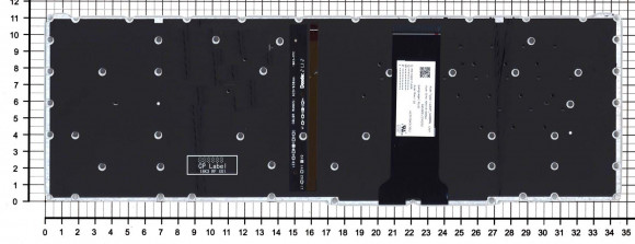Клавиатура для ноутбука Acer Nitro 5 AN515-54, черная с красной подсветкой (стрелки в рамке)