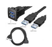 Кабель USB 3.0 двойной 2 м Кабель USB 3.0 двойной 2 м