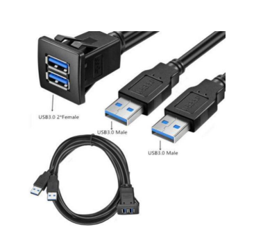 Кабель USB 3.0 двойной 2 м