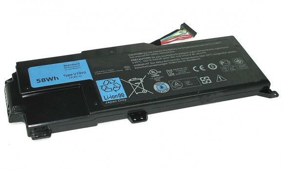 Аккумулятор (батарея) V79Y0 для ноутбука Dell XPS 14z-L412z, 14.8В, 58Wh, 3900мАч (оригинал)