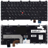 Клавиатура Lenovo Thinkpad X380 черная с подсветкой