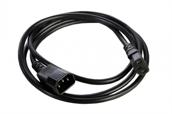 Силовой шнур BNH, IEC 60320 С13, вилка C14, 3 м, 10А, с заземлением, сечение 3×1.0, цвет: чёрный