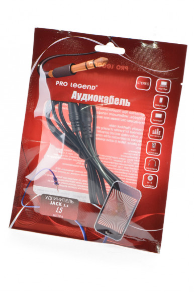 Аудио кабель (AUX) Pro Legend PL1055, 1.5 метра Аудио кабель (AUX) Pro Legend PL1055, 1.5 метра