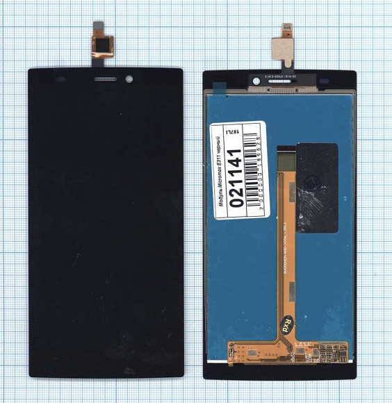 Модуль (матрица + тачскрин) для Micromax Canvas Nitro 2 (E311), черный