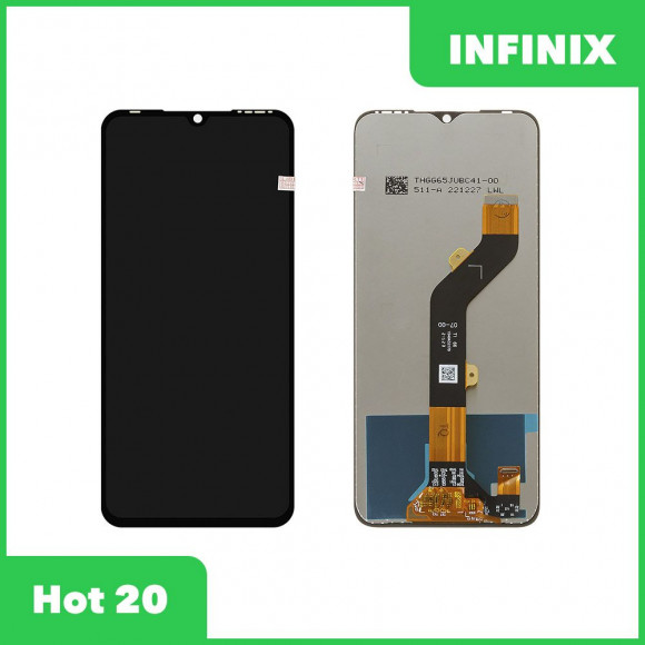 LCD дисплей для Infinix Hot 20i в сборе с тачскрином (черный) Premium Quality