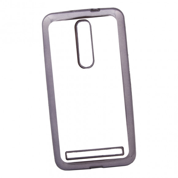 Чехол силиконовый "LP" для Asus ZenFone 2 ZE551ML TPU (прозрачный с черной хром рамкой) (европакет)
