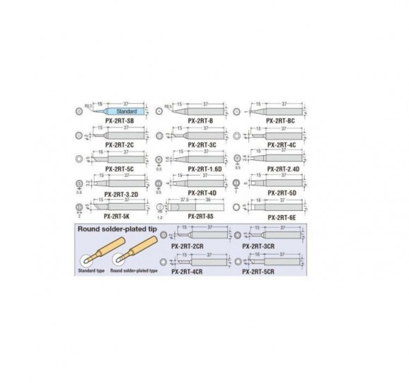 Жало для паяльника Goot PX-2RT-4СR (d7x37mm) Жало для паяльника Goot PX-2RT-4СR (d7x37mm)