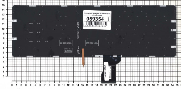 Клавиатура для ноутбука Asus ROG GL502VM, черная без рамки с фиолетовой подсветкой