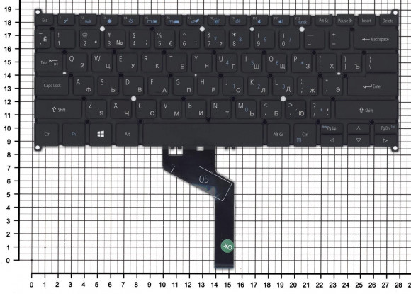 Клавиатура для ноутбука Acer TravelMate P4 P414-51, черная