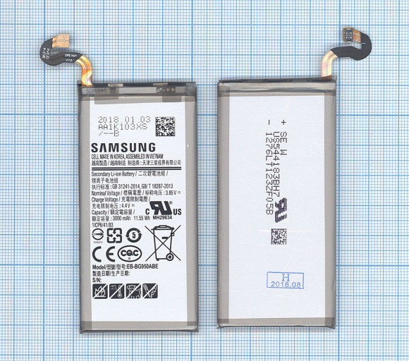 Аккумулятор EB-BG950ABE для Samsung Galaxy S8 (G950F), 3000мАч