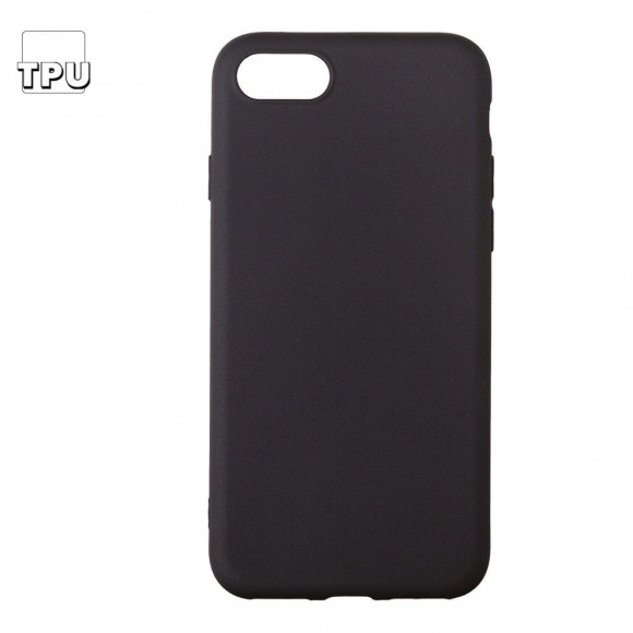 Силиконовый чехол "LP" для Apple iPhone 7, 8 TPU, черный, непрозрачный (европакет)