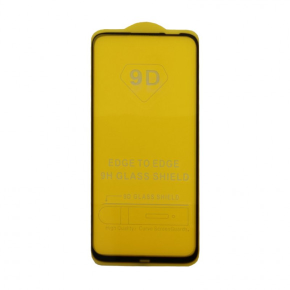 Защитное стекло для Huawei P40 Lite, Lite E Edge To Edge 9H Glass Shield 9D 0, 3 мм (желтая подложка)