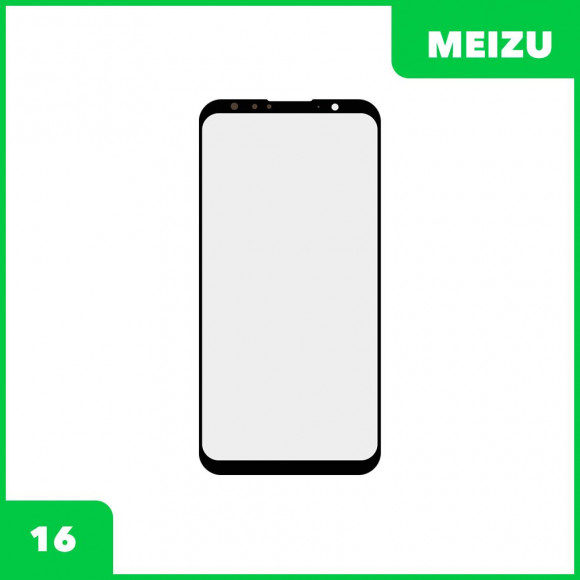 Стекло + OCA пленка для переклейки Meizu 16, черный