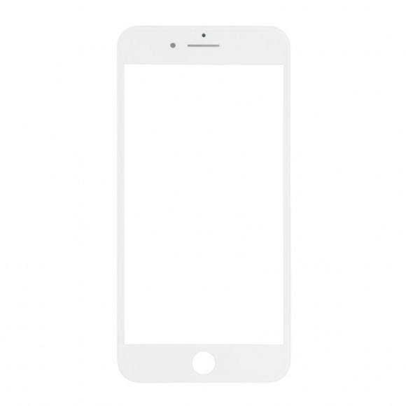 Стекло для переклейки дисплея Apple iPhone 8 Plus, в сборе с рамкой, белый