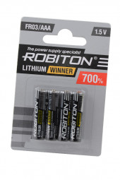 Батарейка (элемент питания) Robiton Winner R-FR03-BL4 FR03 BL4, 1 штука Батарейка (элемент питания) Robiton Winner R-FR03-BL4 FR03 BL4, 1 штука