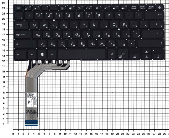 Клавиатура для ноутбука Asus X407, черная