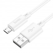 Кабель USB HOCO (X88) microUSB (1м) (белый) Кабель USB HOCO (X88) microUSB (1м) (белый)