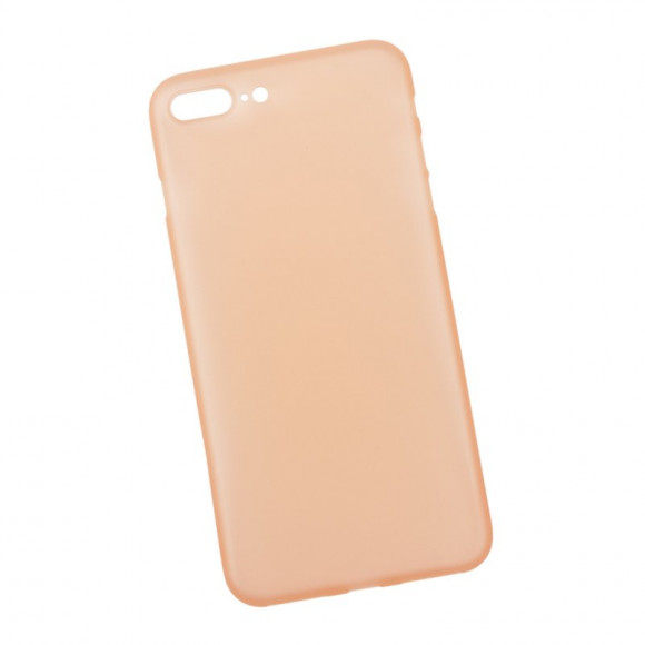 Защитная крышка для Apple iPhone 8 Plus, 7 Plus (5.5") матовый пластик 0, 4 мм, оранжевая (упаковка пакетик)